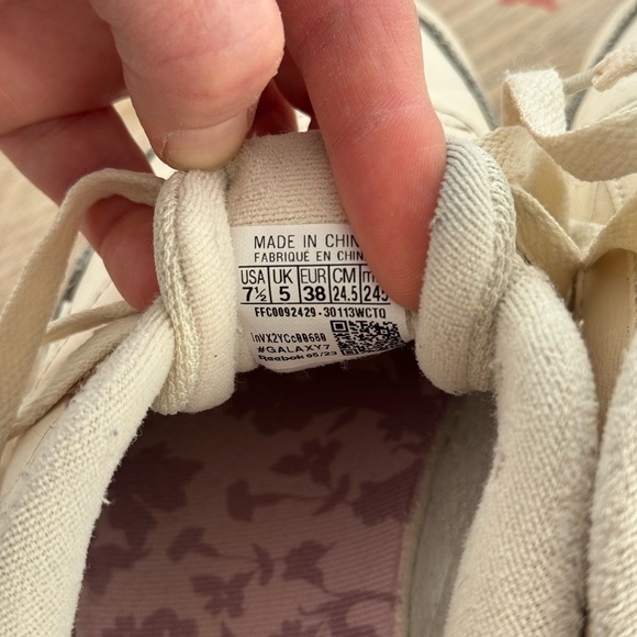 REEBOK Court Advance Ivory & Pink Womens Sneaker Size 7.5 - Picture 6 of 8